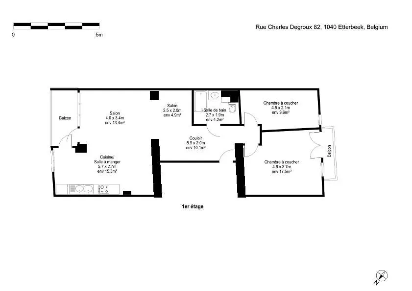 Apartment In Brussels, Degroux By Homenhancement Sa 0*, Bruxelles
